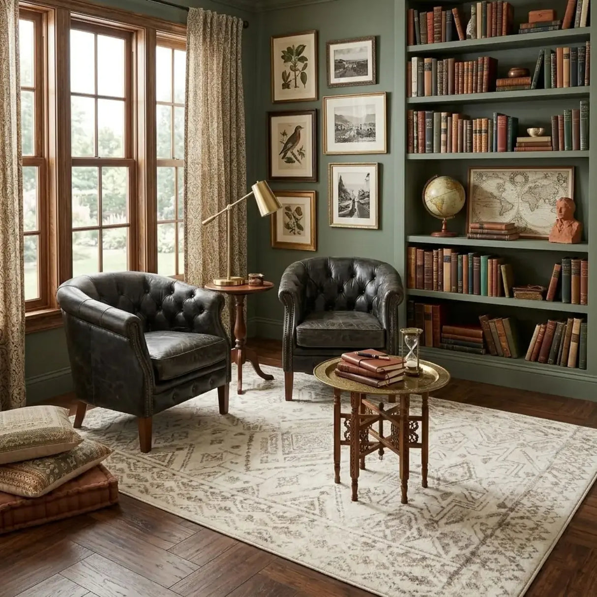 Vintage Bohemian Anti-Slip Machine Washable Area Rug Image - 3