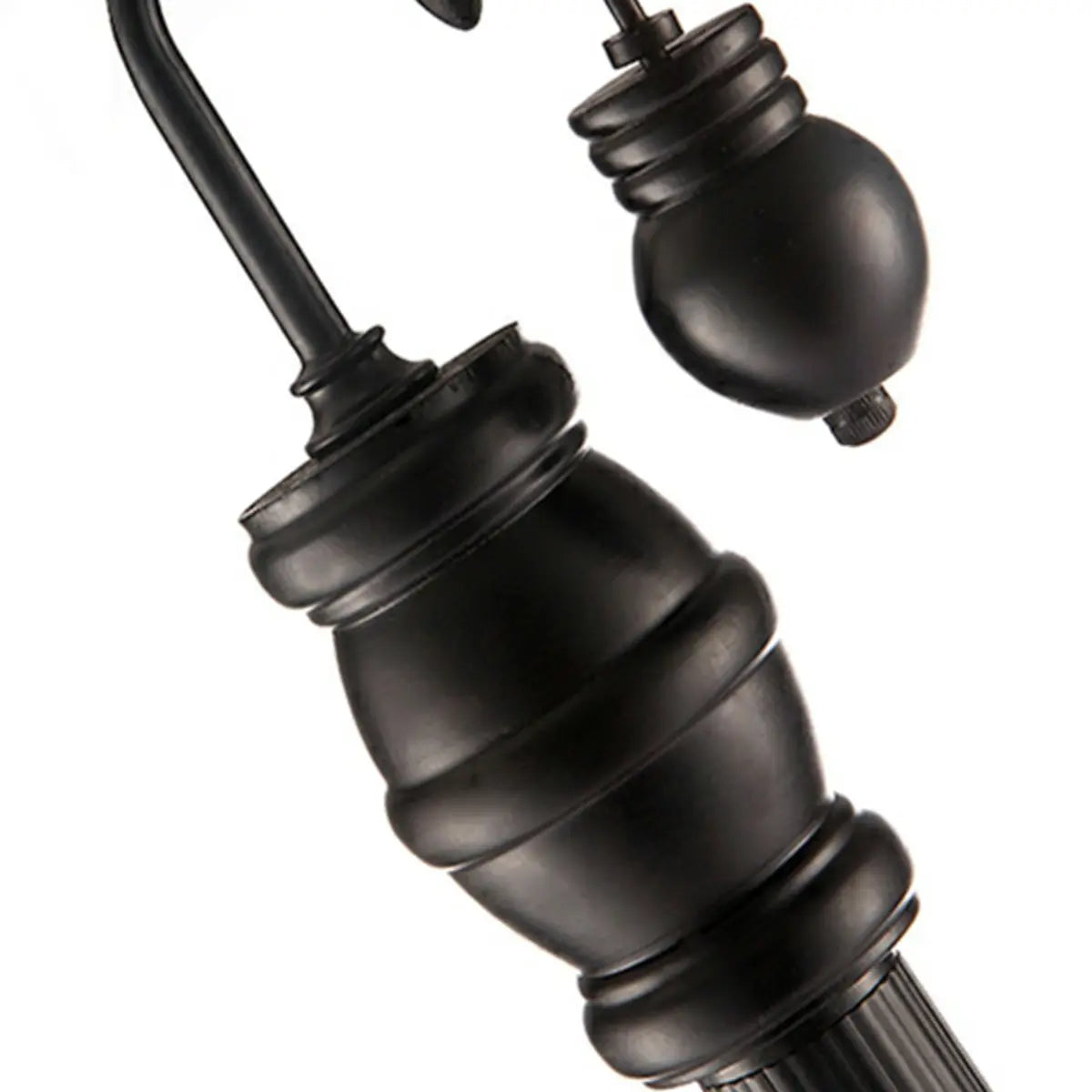 Vintage Bowl Black Metal Floor Lamp with Foot Switch Image - 11