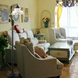 Vintage Bowl Black Metal Floor Lamp with Foot Switch Image - 13