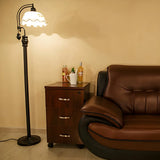 Vintage Bowl Black Metal Floor Lamp with Foot Switch Image - 14