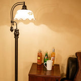 Vintage Bowl Black Metal Floor Lamp with Foot Switch Image - 22
