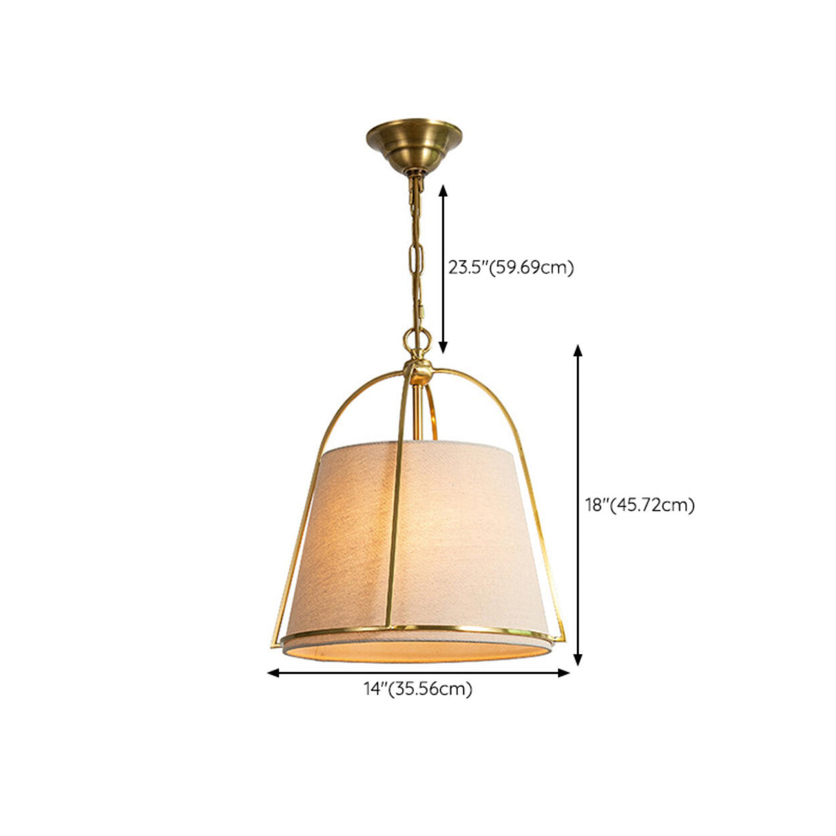 Vintage Brass 4 Lights Adjustable Height Chandelier 