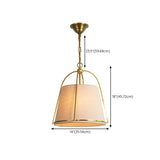 Vintage Brass 4 Lights Adjustable Height Chandelier #size