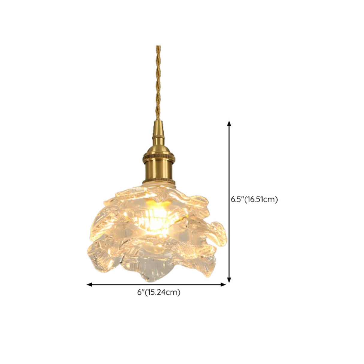 Vintage Brass Green Floral Glass Pendant Light Image - 18