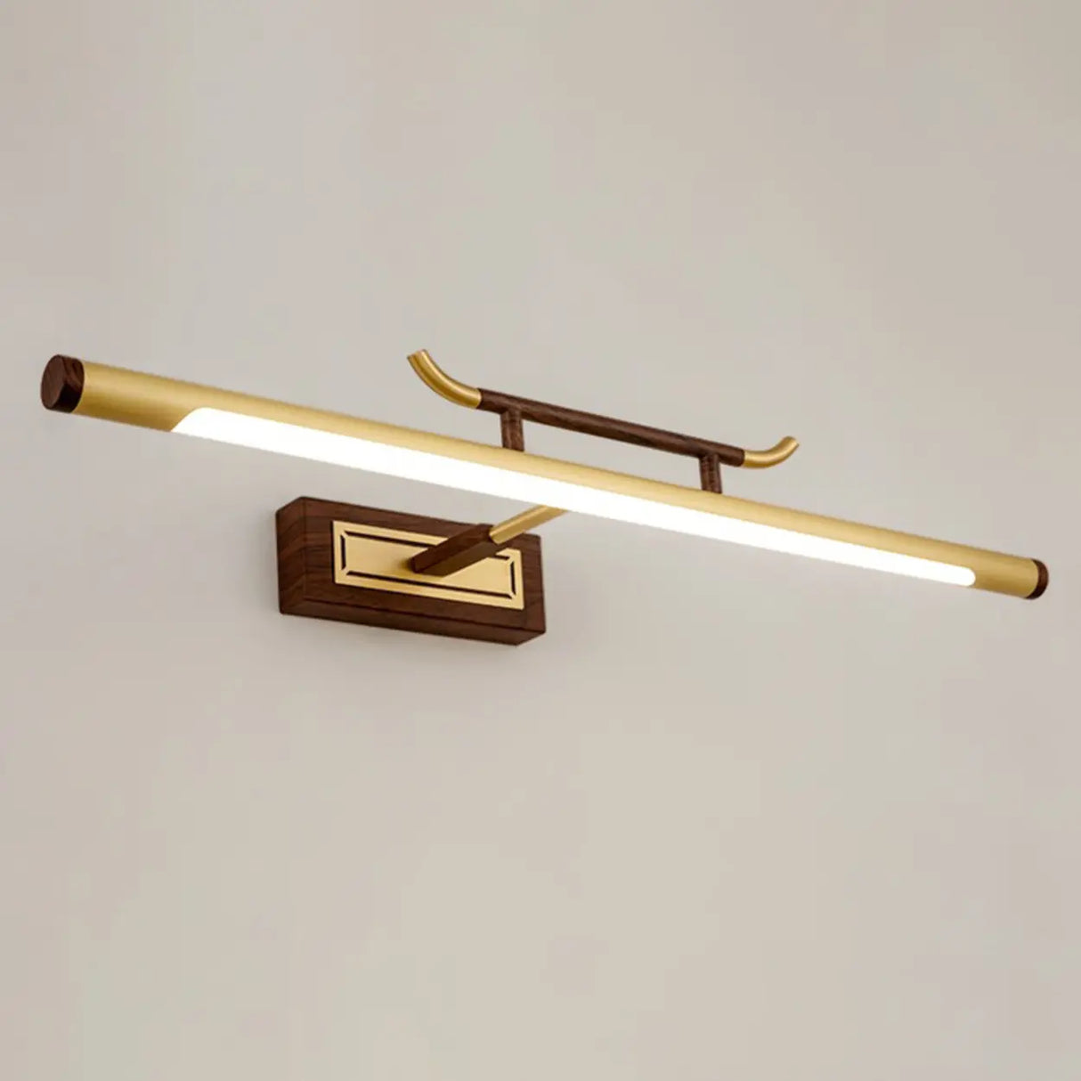 Vintage Brass Linear LED Metal Mirror Vanity Sconce Image - 6