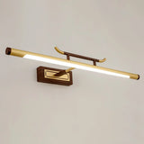 Vintage Brass Linear LED Metal Mirror Vanity Sconce Image - 6