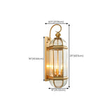 Vintage Brass Outdoor Waterproof Wall Lantern Light Image - 18
