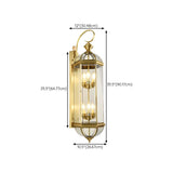Vintage Brass Outdoor Waterproof Wall Lantern Light Image - 19