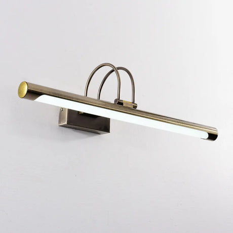 Vintage Brass Wall Mount Cylinder Vanity Mirror Light Image - 2