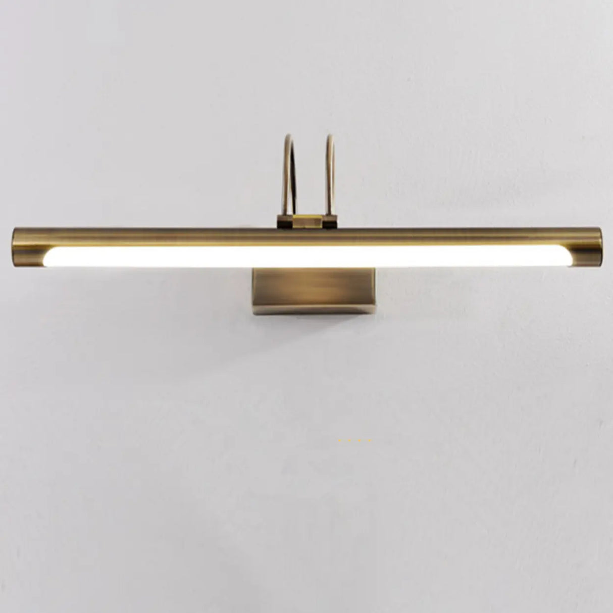 Vintage Brass Wall Mount Cylinder Vanity Mirror Light Image - 7