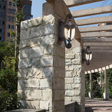 Vintage Bronze Curved Metal Exterior Wall Lantern Light Image - 7