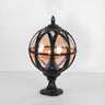 Vintage Bronze Finish Globe Metal Outdoor Post Lamp Image - 2