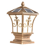 Vintage Bronze Finish Solar Square Outdoor Lantern Lamp Image - 2