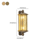 Vintage Bronze Hexagonal Metal Exterior Wall Lights #size