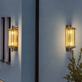 Vintage Bronze Hexagonal Metal Exterior Wall Lights Image - 6