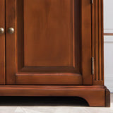 Vintage Brown Wood Large Capacity Organizing  Bookcase Image - 8