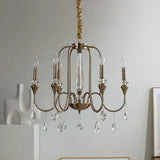 Vintage Candelabrum Brass Living Room Gold Chandelier Image - 3