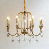 Vintage Candelabrum Brass Living Room Gold Chandelier Image - 5