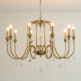 Vintage Candelabrum Brass Living Room Gold Chandelier Image - 6