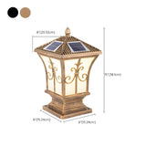 Vintage Cast Aluminum Solar Garden Lantern Outdoor Lamp #size