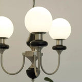 Vintage Chandelier Glass Brass Living Room 6 Lights Image - 14