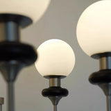 Vintage Chandelier Glass Brass Living Room 6 Lights Image - 15