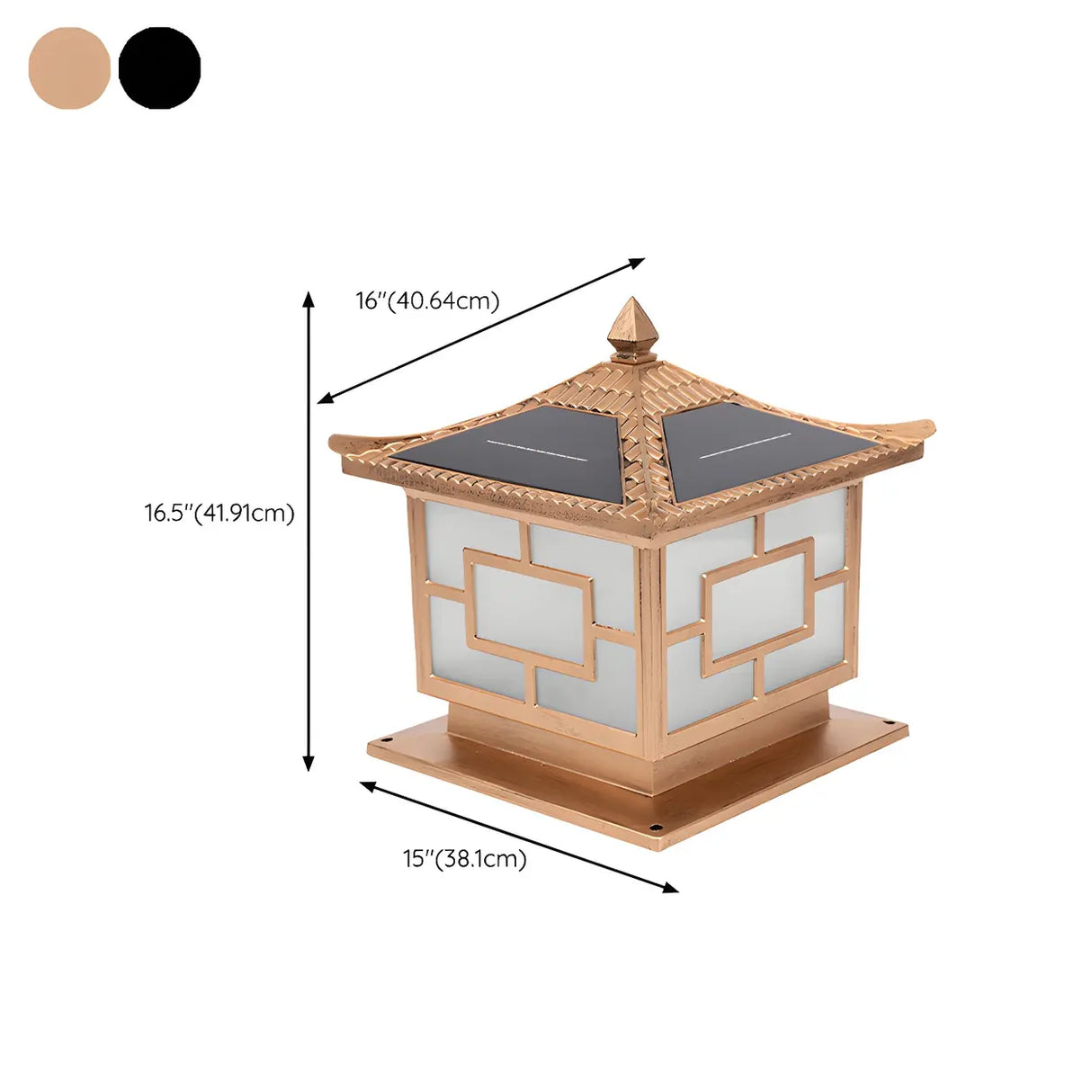 Vintage Chinese Bronze Outdoor Solar Lantern Table Lamp Image - 14