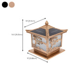 Vintage Chinese Carved Pavilion Outdoor Lantern Lamp #size
