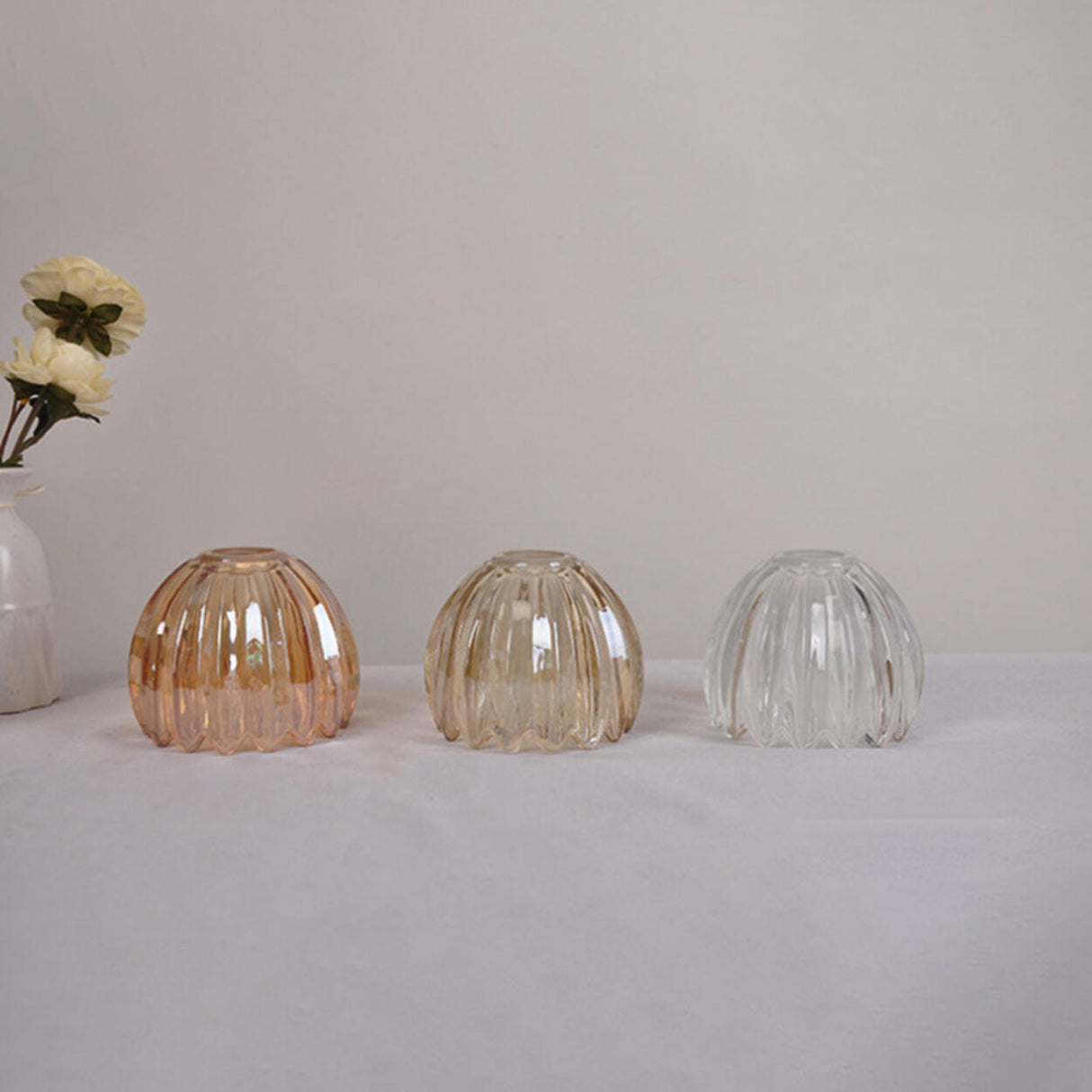 Vintage Clear Glass Rope Flower Pendant Light Image - 12