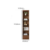 Vintage Closed Vertical Walnut Tall Barrister Bookcase #size