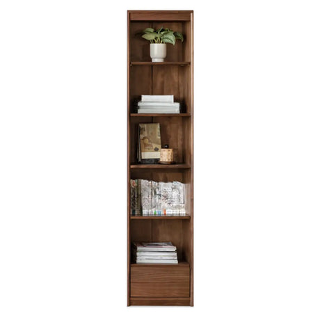 Vintage Closed Vertical Walnut Tall Barrister Bookcase Image - 2