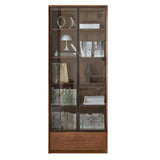 Vintage Closed Vertical Walnut Tall Barrister Bookcase Image - 7