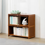 Vintage Cocoa Vertical Shelf Brown Storage Bookcase Image - 15