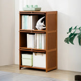 Vintage Cocoa Vertical Shelf Brown Storage Bookcase Image - 16