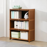 Vintage Cocoa Vertical Shelf Brown Storage Bookcase Image - 18