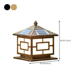 Vintage Copper Finish Solar Lantern Square Outdoor Lamp Image - 15