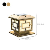 Vintage Copper Finish Solar Lantern Square Outdoor Lamp Image - 18