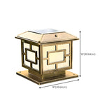 Vintage Copper Finish Solar Lantern Square Outdoor Lamp Image - 19