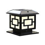Vintage Copper Finish Solar Lantern Square Outdoor Lamp Image - 5