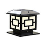 Vintage Copper Finish Solar Lantern Square Outdoor Lamp Image - 5
