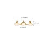 Vintage Dome Glass Shade Gold Metal LED Vanity Light Image - 13