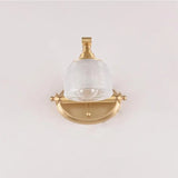 Vintage Dome Glass Shade Gold Metal LED Vanity Light Image - 8