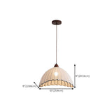 Vintage Fabric Dome Pendant Light Flexible Length #size