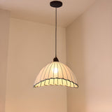 Vintage Fabric Dome Pendant Light Flexible Length Image - 4