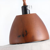Vintage Fabric Dome Pendant Light Flexible Length Image - 8