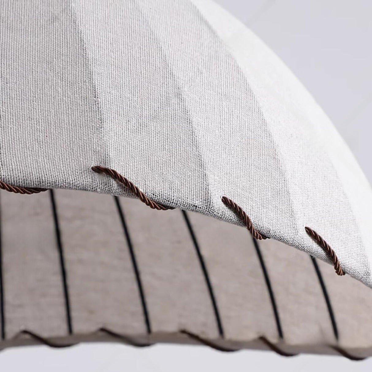 Vintage Fabric Dome Pendant Light Flexible Length Image - 9