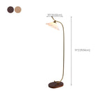 Vintage Floral Glass and Twisted Metal Floor Lamp Image - 17