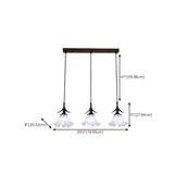 Vintage Floral Glass Kitchen Island Pendant Lights #size