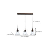 Vintage Floral Glass Kitchen Island Pendant Lights #size