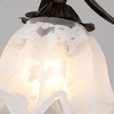 Vintage Floral Glass Kitchen Island Pendant Lights Image - 9